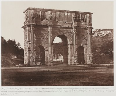 コンスタンティヌス帝の凱旋門、ローマ、c。 1858年。 作： James Anderson