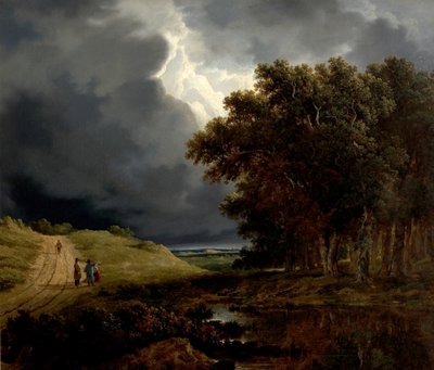 森の端、嵐がやって来る、1826年 作： James Arthur OConnor