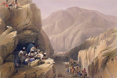 チャールズハゲ（1810-88）とルイハゲ（1806-85）によって刻まれた「アフガニスタンのスケッチ」からのシリカジョールのワイルドパス（ヘンリーグレイブス、1842年） 作： James Atkinson