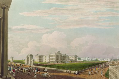 1826年、カルカッタの総督邸の眺め、ロバートハヴェルザヤンガー（1793-1878）（アクアチント）によって彫刻 作： James Baillie Fraser