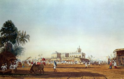パブ、ロバートハヴェルが彫刻したラルバザールとポルトガルチャペル、カルカッタ。 1824 作： James Baillie Fraser