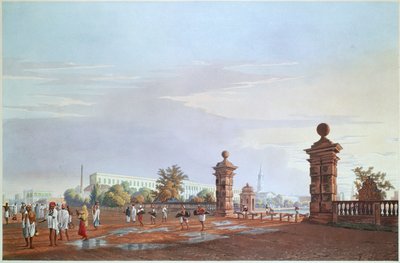 パブ、ロバートハヴェルによって刻まれた西からのタンクスクエア。 1824 作： James Baillie after Fraser
