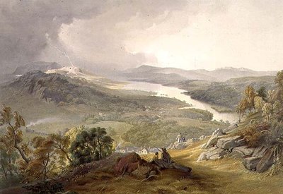 ウィンダミア湖（「The English Lake District」より 作： James Baker (after) Pyne