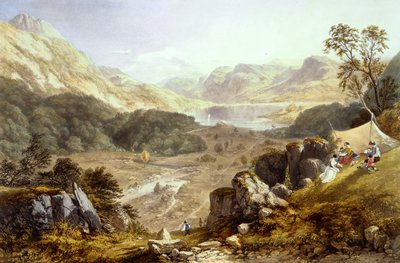 サールミアとウィスバーン（「The English Lake District」より 作： James Baker (after) Pyne