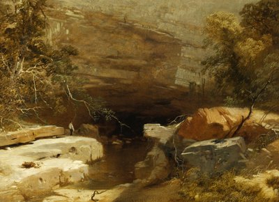 風景、Porth-yr-cave、ニースの谷 作： James Baker Pyne