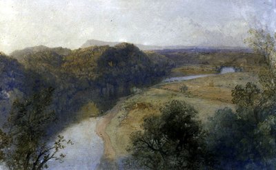レッドシートからのリブル川（油彩・キャンバス） 作： James Baker Pyne