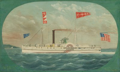 1850年、蒸気船セント・ローレンス号。 作： James Bard