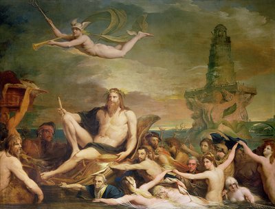 商業、またはテムズの勝利、シリーズ4番目の人間の文化と知識の進歩、c.1777-84 作： James Barry