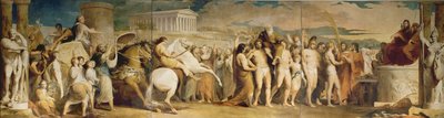 オリンピアで勝利者を戴冠、シリーズ第3弾「人間の文化と知識の進歩」c.1777-84（101473および101474を参照） 作： James Barry