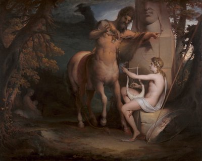 アキレスの教育[1772年、王立芸術アカデミー、ロンドン、展覧会カタログ] 作： James Barry