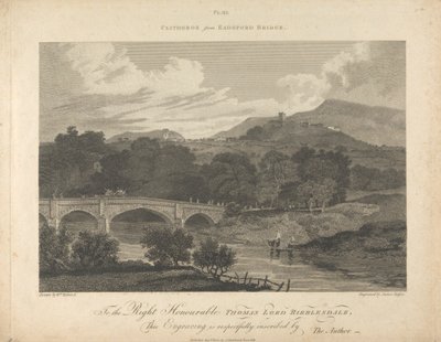 Eadsford Bridge からの Clitheros 作： James Basire