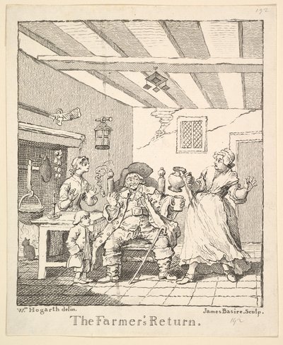 1762年3月の農民帰還の口絵。 作： James Basire I