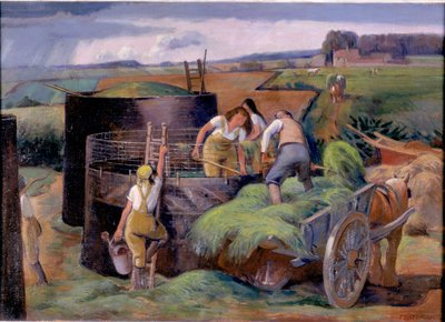 サイレージ、1940年頃（キャンバスに油彩） 作： James Bateman