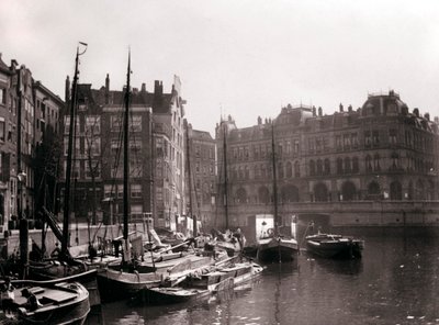 運河ボート、ロッテルダム、1898年。 作： James Batkin