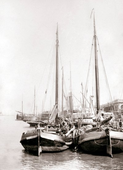 運河ボート、ロッテルダム、1898年。 作： James Batkin