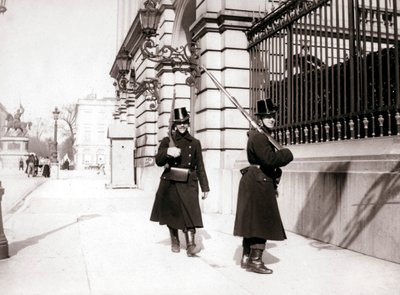 警備員のパトロール、ブリュッセル、1898年。 作： James Batkin