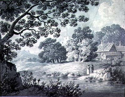 手前の川を示す風景 作： James Bayes