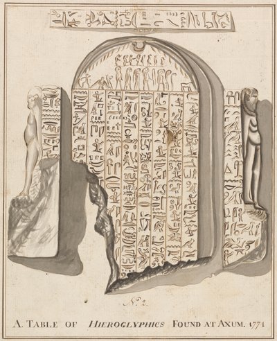 Nº 2. A. Tabela de Hieróglifos encontrada em Axum 作： James Bruce