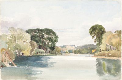 遠城のある川の情景 作： James Bulwer