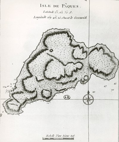 イースター島（ジェームズ・クックの旅行記より 作： James Cook