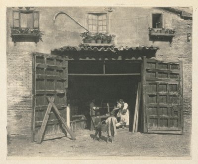 カメラワーク：大工の店-トレド、1914年。 作： James Craig Annan
