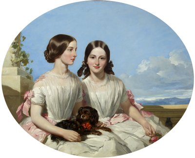 The Sisters, Annie and Henrietta Marie Shaw（油彩・キャンバス 作： James Curnock