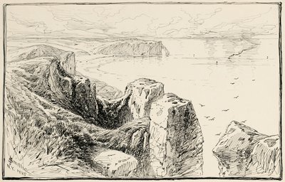 エトルタ近くのノルマンディーの断崖 作： James David Smillie
