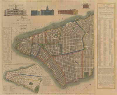 ニューヨーク市: ロングワースの説明地図と計画、1817 年。 作： James DeForest Stout