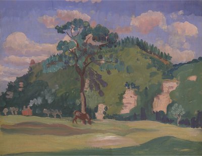 放牧馬のある風景 作： James Dickson Innes