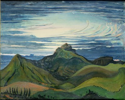 ピレネー山脈の日没、1912〜13年頃 作： James Dickson Innes