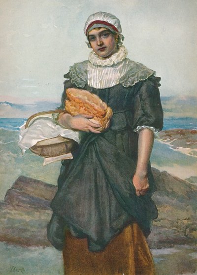 フランスのフィッシャーガール、c1890、1906年。 作： James Dromgole Linton