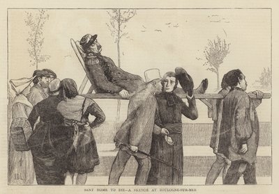 Home to die、Sketch at Boulogne-sur-Mer 作： James Dromgole Linton