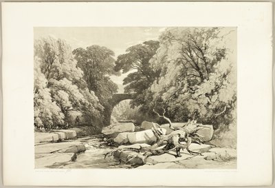 「公園と森」より、グレタ号に乗るアッシュとハンノキ 作： James Duffield Harding