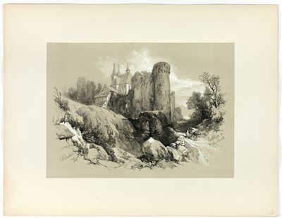 絵のようなセレクションより、モーゼル川のバイルシュタイン 作： James Duffield Harding