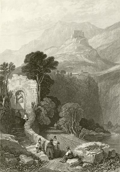 ローマ近くのチボリのイルサントコジマート修道院 作： James Duffield Harding