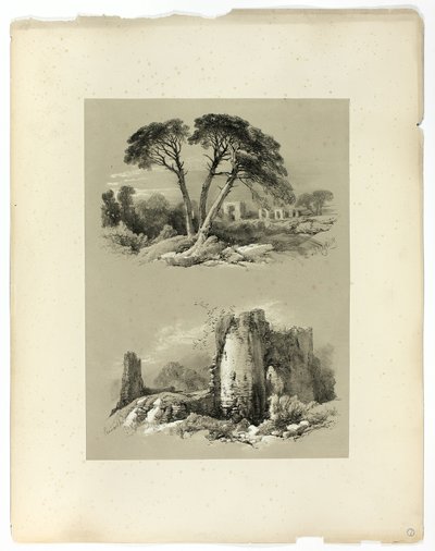 絵のように美しいセレクションより、フレジュスとペナール城 作： James Duffield Harding
