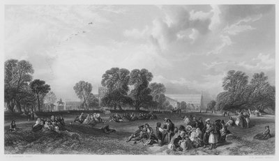 1851年のハイド・パーク（ロイヤル・コレクションの写真より）（エングレーヴィング 作： James Duffield Harding
