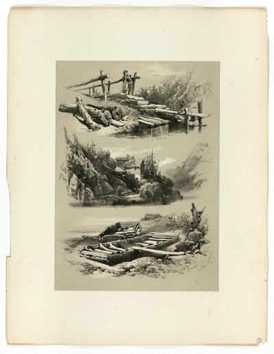 絵のように美しいセレクションより、ウリ湖とブルネン 作： James Duffield Harding