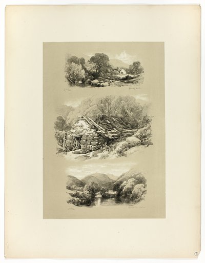 Pandy Mill、Church Pool、Picturesque Selections のもう 1 つの主題 作： James Duffield Harding
