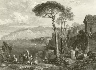 イタリア、ソレントの平原と湾 作： James Duffield Harding