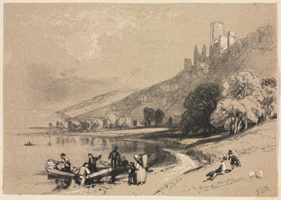 国内外のスケッチ: ライン河畔のシェーンベルク遺跡 作： James Duffield Harding