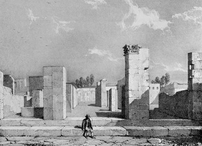カイウス・サルストの家、1828 作： James Duffield Harding