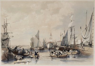 ロンドン港、1834 作： James Duffield Harding