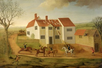 ジョン・シディと彼の猟犬、サフォーク州ハドリー近くの農家 作： James Dunthorne