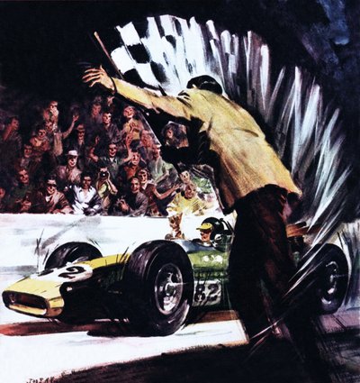 ジム・クラークがアメリカのビッグレースを制す 作： James Edwin McConnell