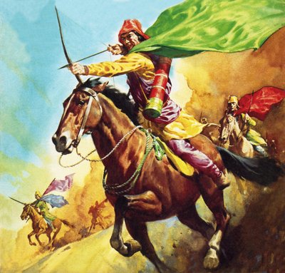 紀元前53年、カルヘの戦いにおけるパルティアの戦士 作： ジェームズ・エドウィン・マコーネル