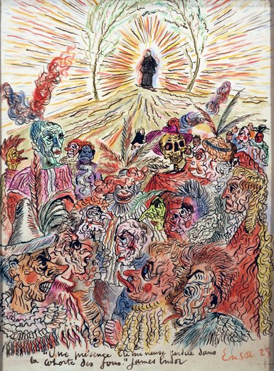 狂人の法廷で失われた明るい存在 作： James Ensor