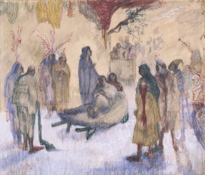 足の不自由なキリスト 作： James Ensor