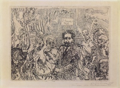 私をからかう悪魔 作： James Ensor