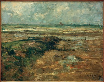 防波堤の様子 作： James Sidney Ensor